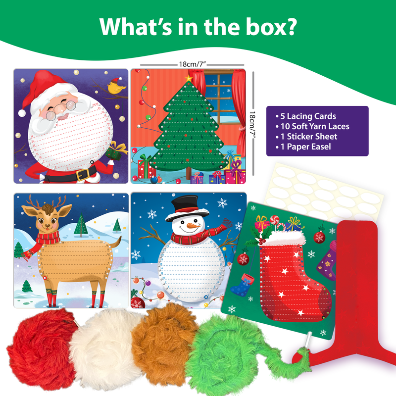 Chalk And Chuckles - Christmas Magic Lace Art Craft Kit - 17 Pc Set