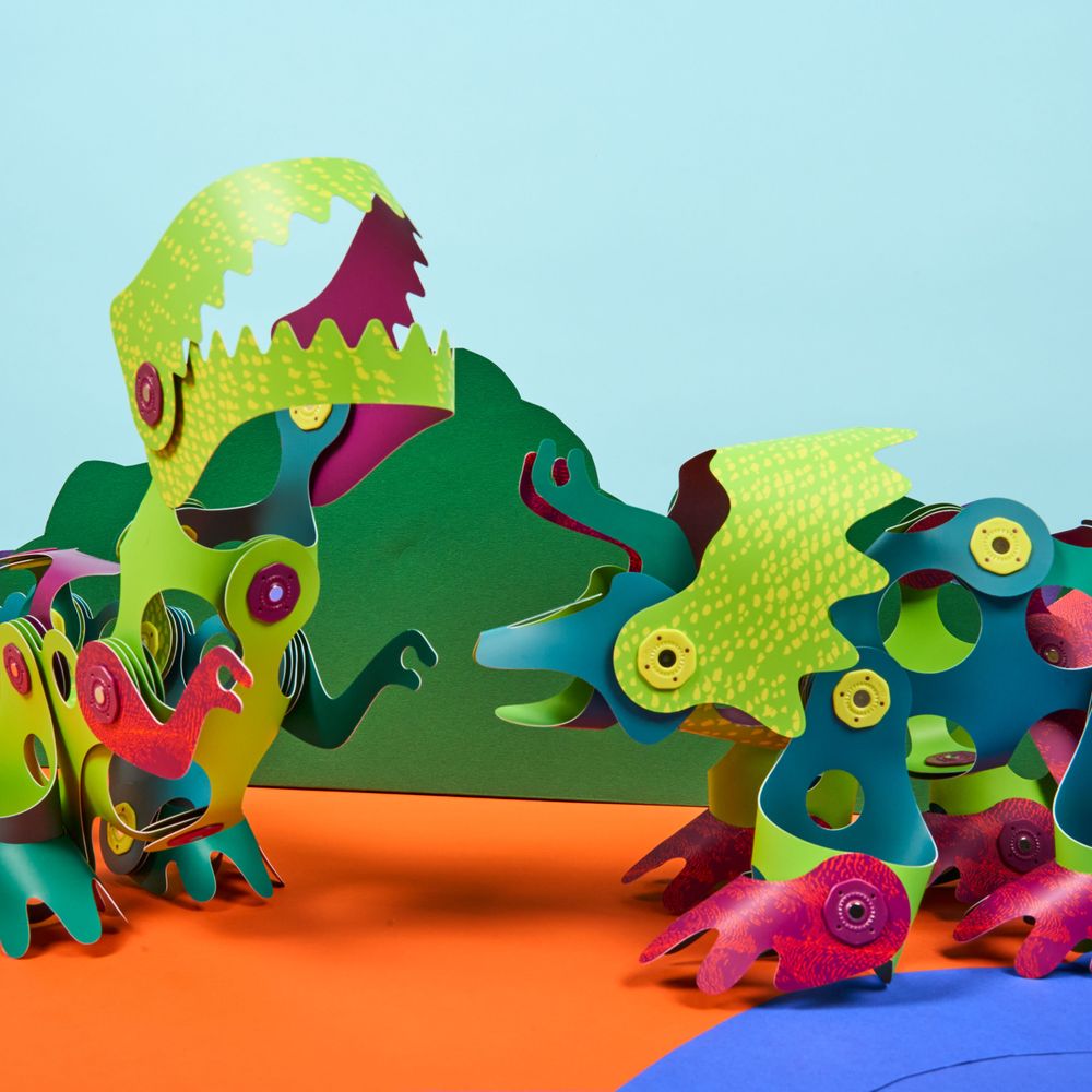 Clixo - Expedition Magnetic Building Toy Set - Dino Adventure - 36 Pcs