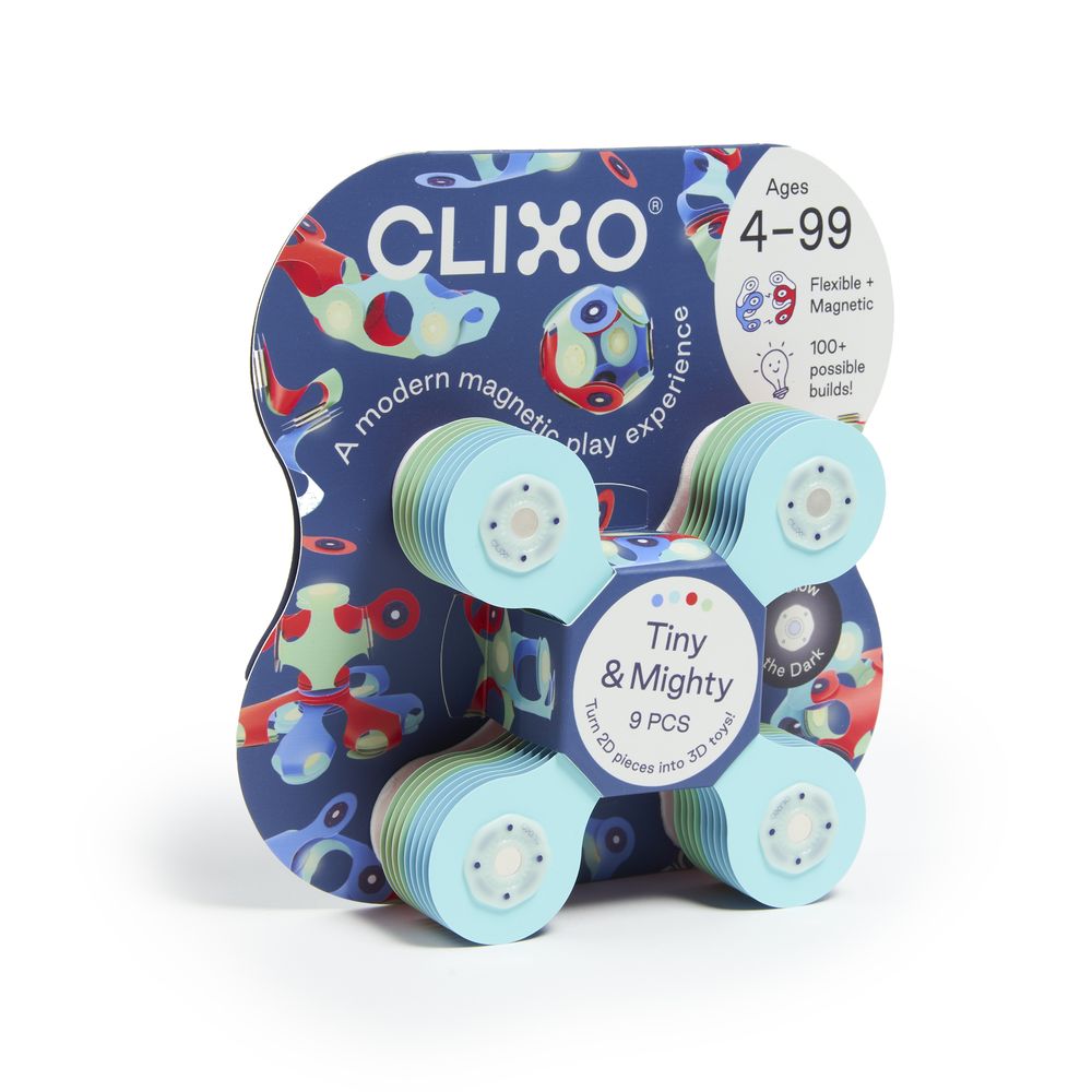 Clixo - Tiny & Mighty Magnetic Building Toy Set - Marine - 9 Pcs