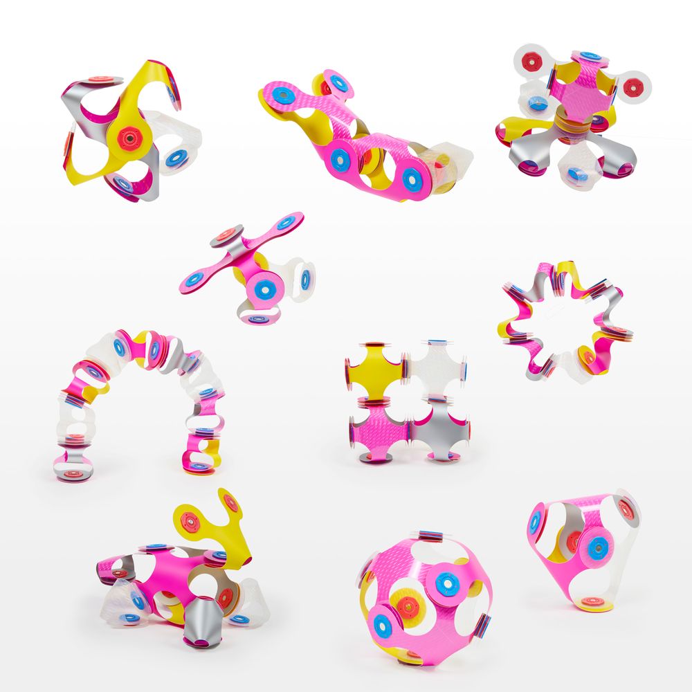 Clixo - Tiny & Mighty Magnetic Building Toy Set - Sparkle - 9 Pcs