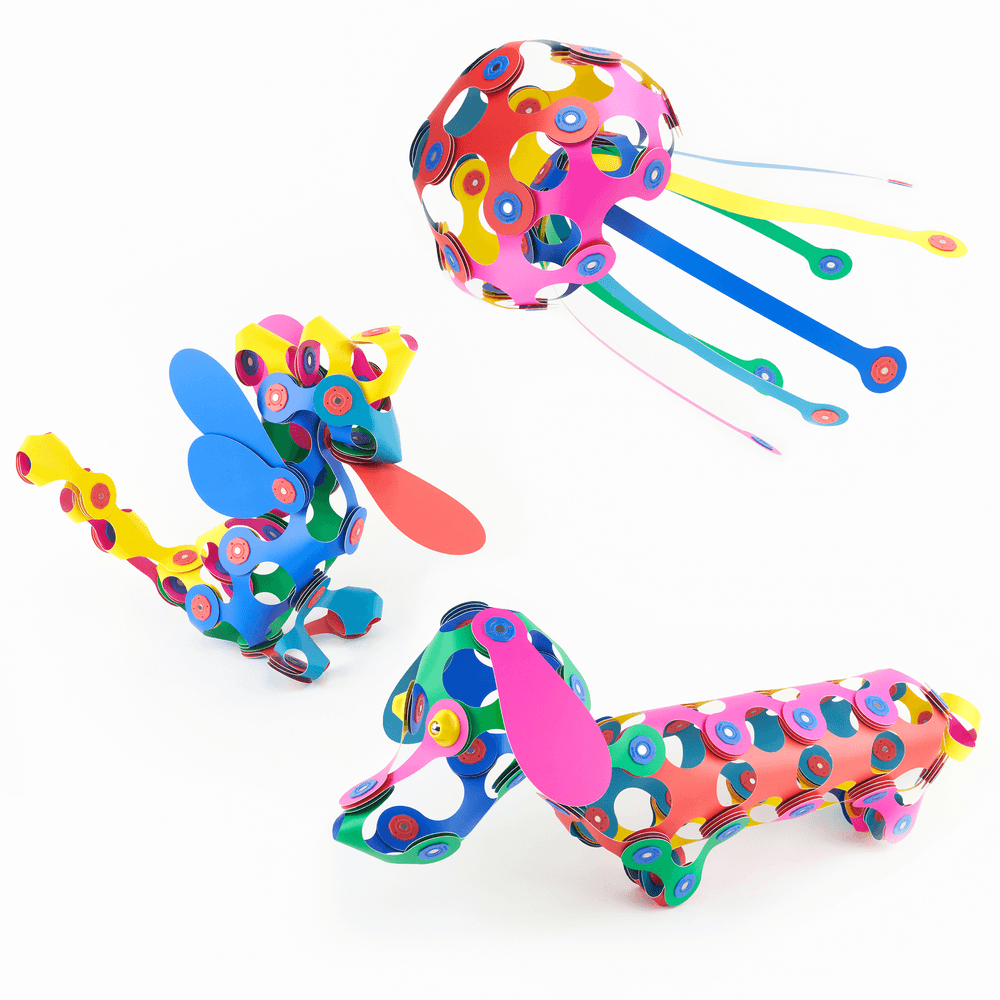 Clixo - Magnetic Building Toy Set - Super Rainbow Pack - 60 Pcs