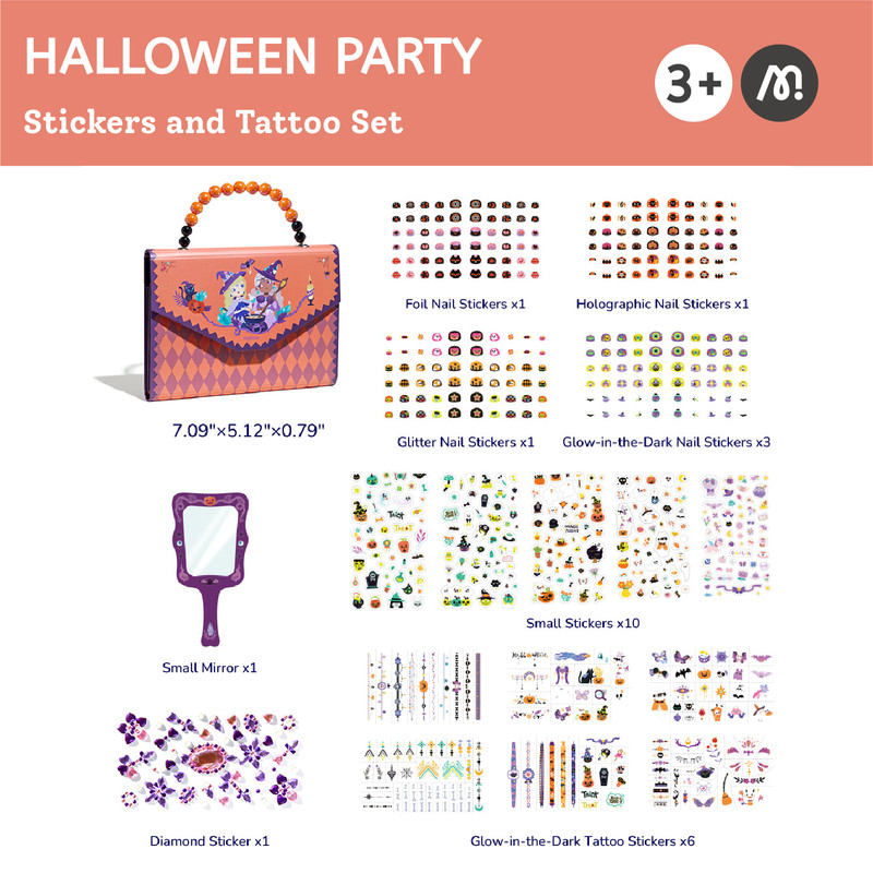 Mideer - Halloween Stickers & Tattoo Set
