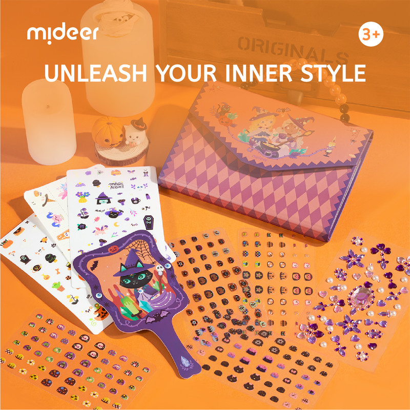 Mideer - Halloween Stickers & Tattoo Set