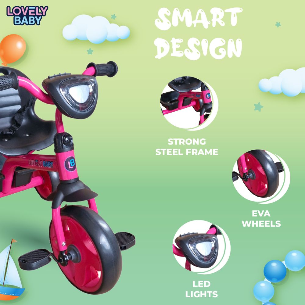 Lovely Baby - Smart Kids Tricycle With Safety Seat Belt