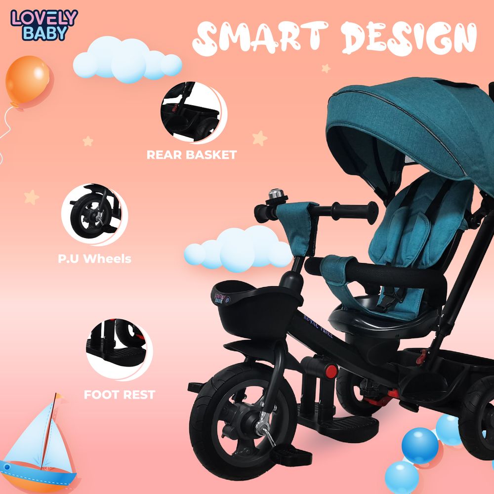 Lovely Baby - Royal Kids Tricycle With Seat & Canopy