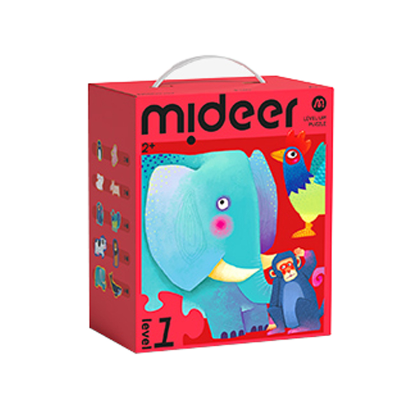 Mideer - 10-in-1 Level Up Puzzle - Simple Animals - Level 1