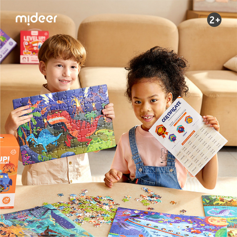 Mideer - 10-in-1 Level Up Puzzle - Simple Animals - Level 1