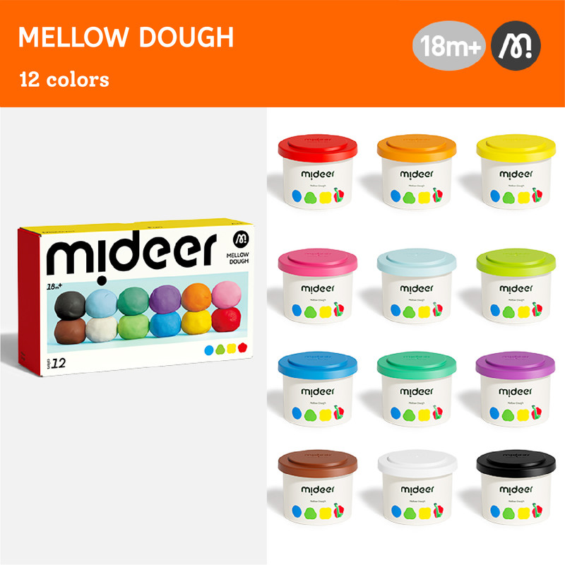 Mideer - Mellow Dough Clay Set - 12 Pcs