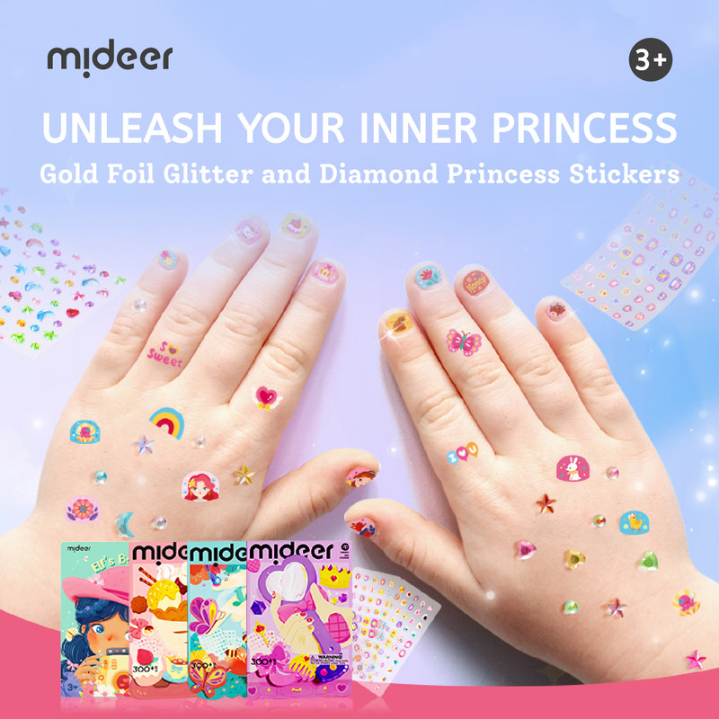 Mideer - Nail Stickers - Princess Banquet - 300 Pcs