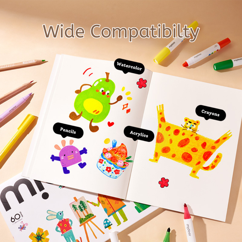 Mideer - A4 Doodle Drawing Book - 60 Sheets