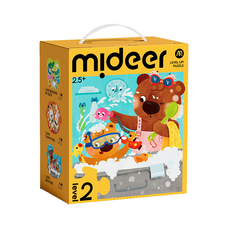 Mideer - 3-In-1 Level Up Puzzle - Good Habits - Level 2 - 35 Pcs