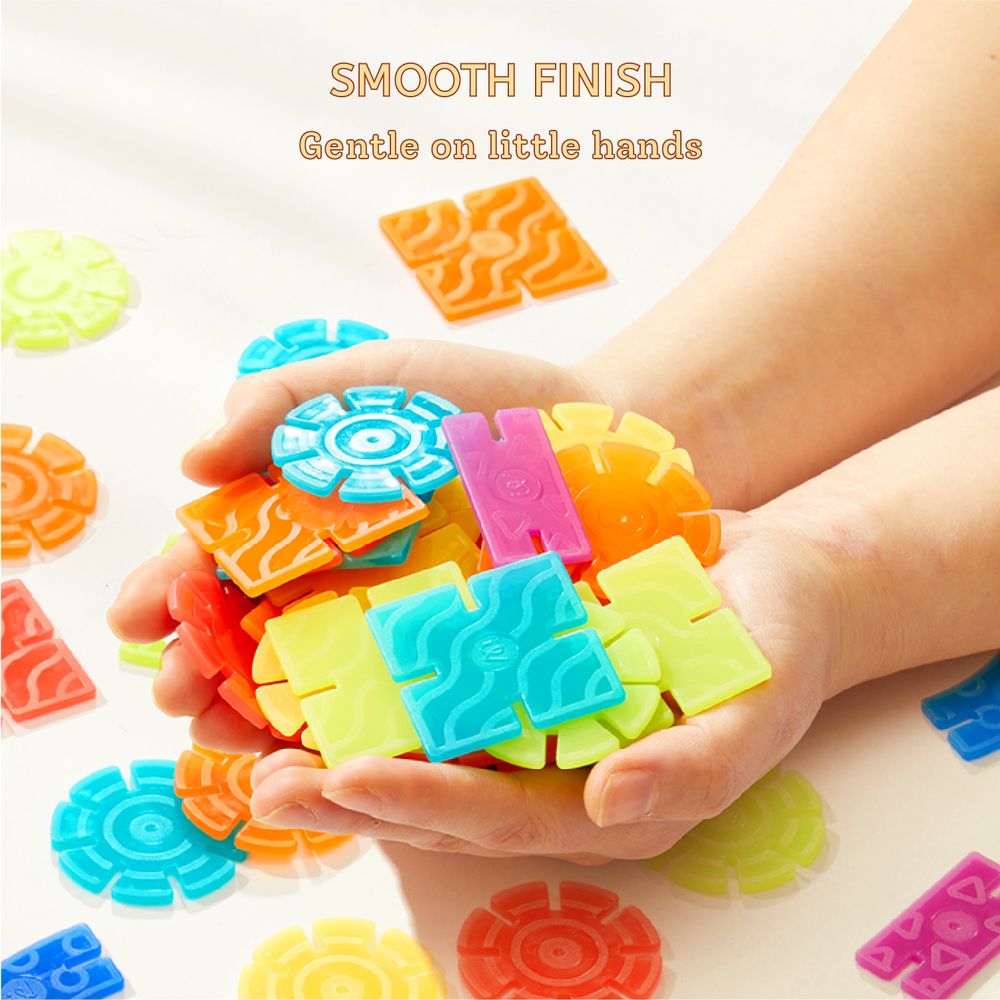 Mideer - Colorful Snowflake Blocks - 150 Pc Set