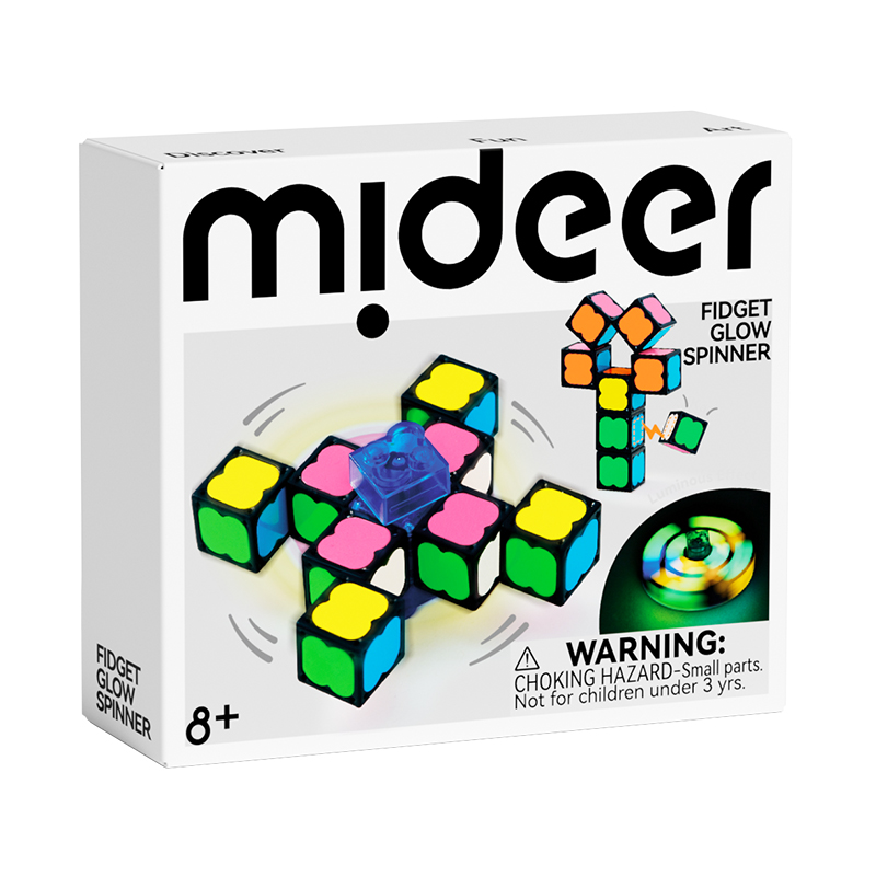 Mideer - Fidget Glow Spinner - 9 Pc Set