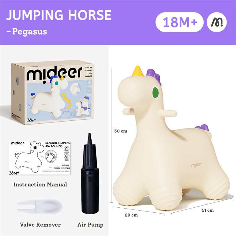 Mideer - Inflatable Bouncy Horse - Multicolor