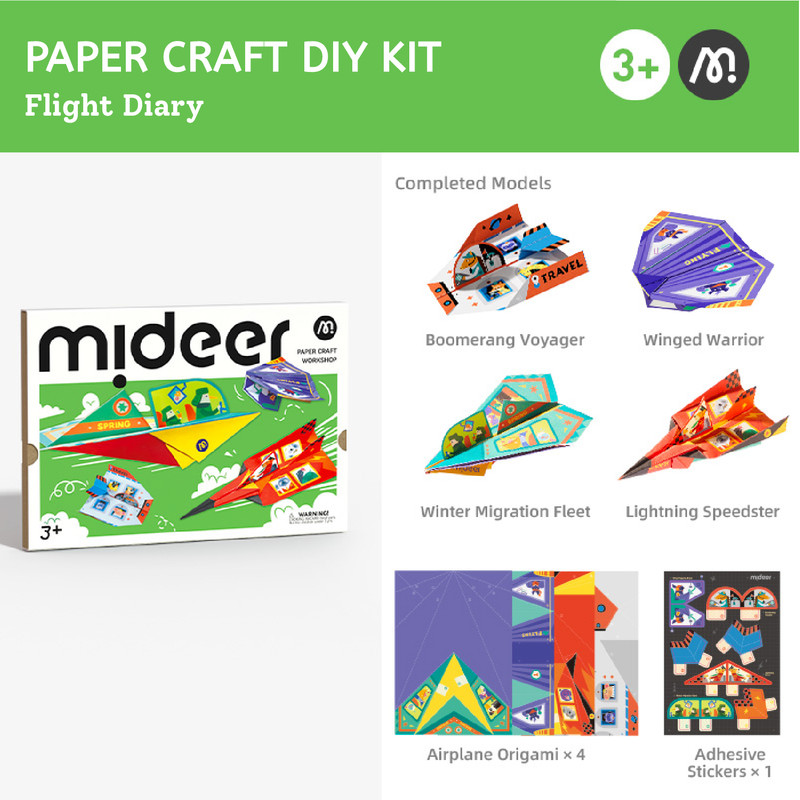 Mideer - Paper Craft DIY Kit - Flight Diary