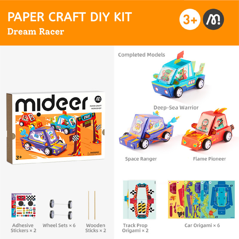 Mideer - Paper Craft DIY Kit - Dream Racer