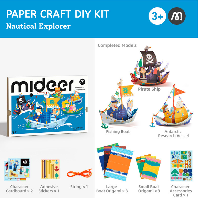 Mideer - Paper Craft DIY Kit - Nautical Explorer