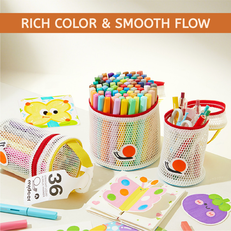 Mideer - Straight Liquid Acrylic Markers - 60 Colors