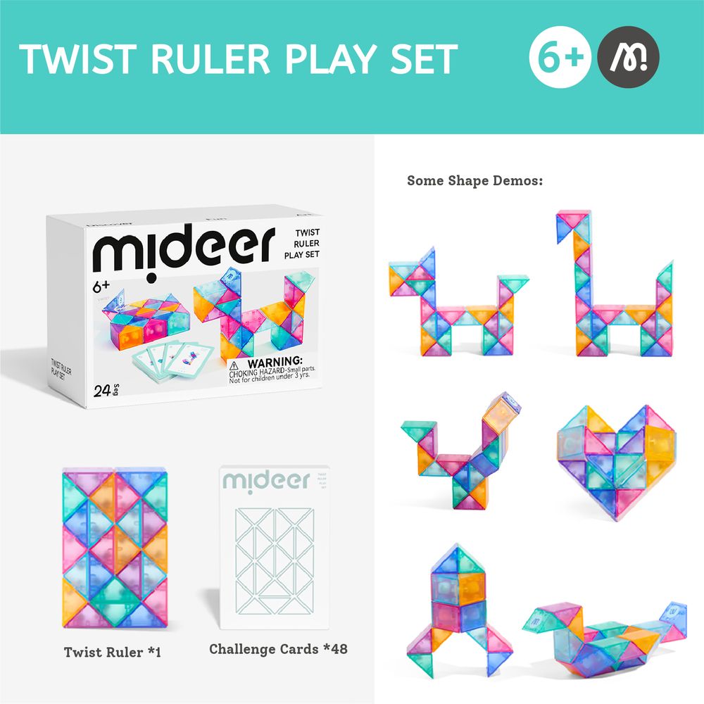 Mideer - Twist Ruler Play Set - 24 Pc Set