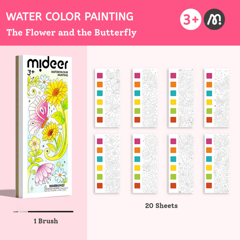 Mideer - Paint With Water Booklet - Wonderful Garden