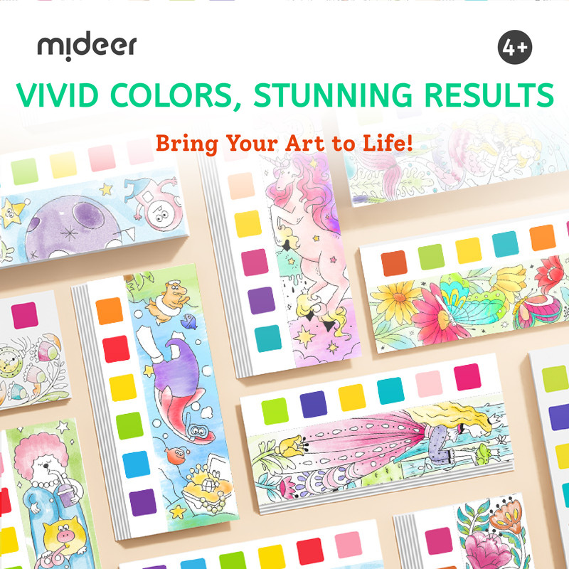 Mideer - Paint With Water Booklet - Wonderful Garden