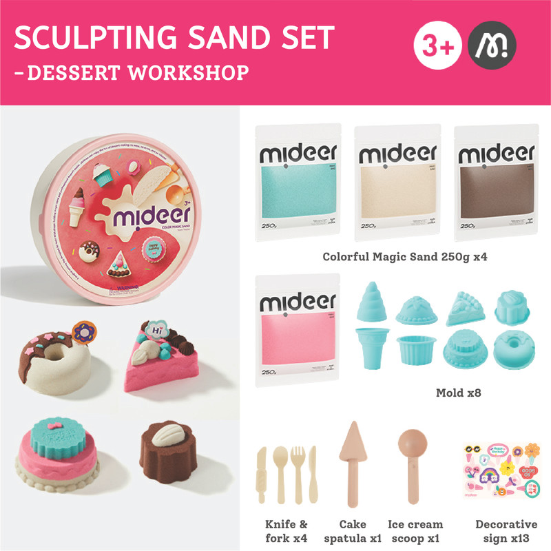 Mideer - Velvet Magic Sand Set - Dessert Workshop