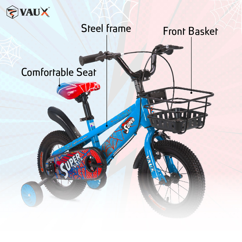 Vaux - Super Kids Bicycle - Blue - 14-Inch