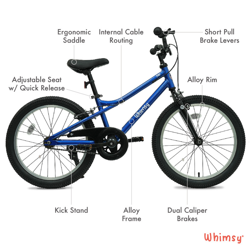 Whimsy Wheels - Pro Aluminum Kids Bicycle - 20 Inch - Blue