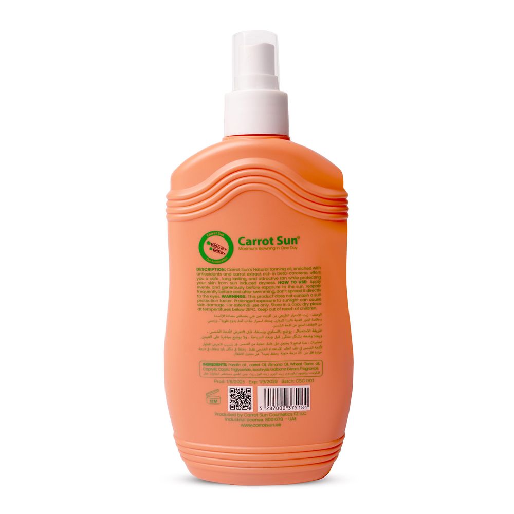 Carrot Sun - Papaya Mist Tanning Oil - 200 ml
