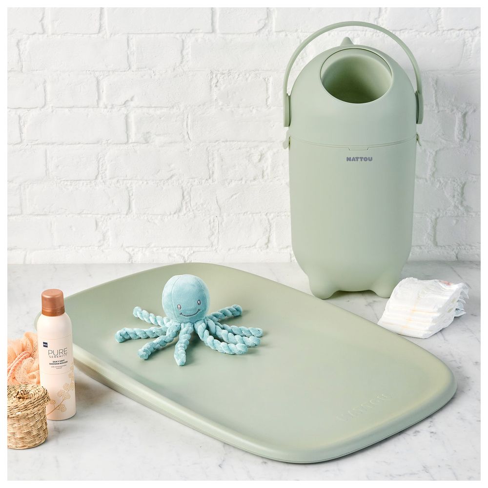 Nattou - Care Dropy Diaper Bin - Green