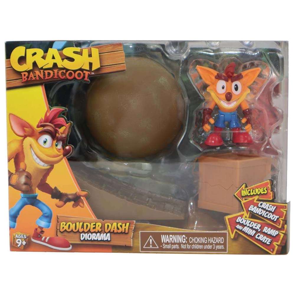 Crash Bandicoot - Boulder Dash Diorama - 4 Pcs