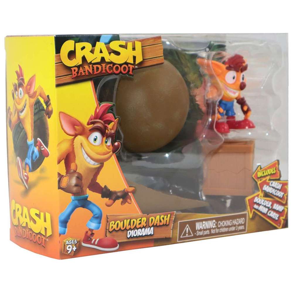Crash Bandicoot - Boulder Dash Diorama - 4 Pcs