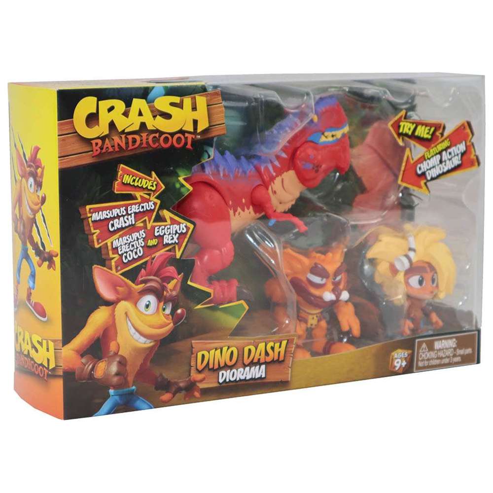 Crash Bandicoot - Deluxe Dino Dash Diorama - 3 Pcs