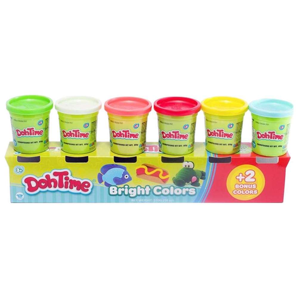 Dohtime - Bright Colors Dough - Color May Vary - 6 Pcs - 510 gm