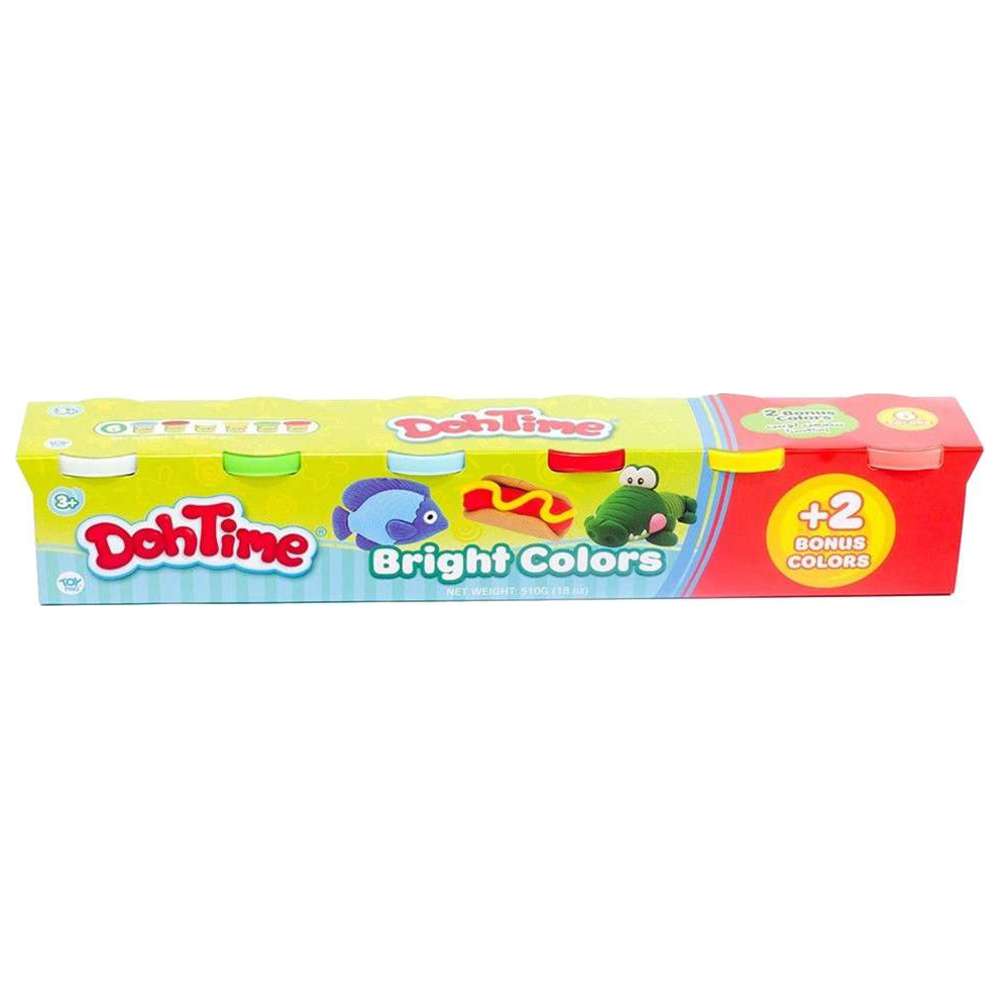 Dohtime - Bright Colors Dough - Color May Vary - 6 Pcs - 510 gm