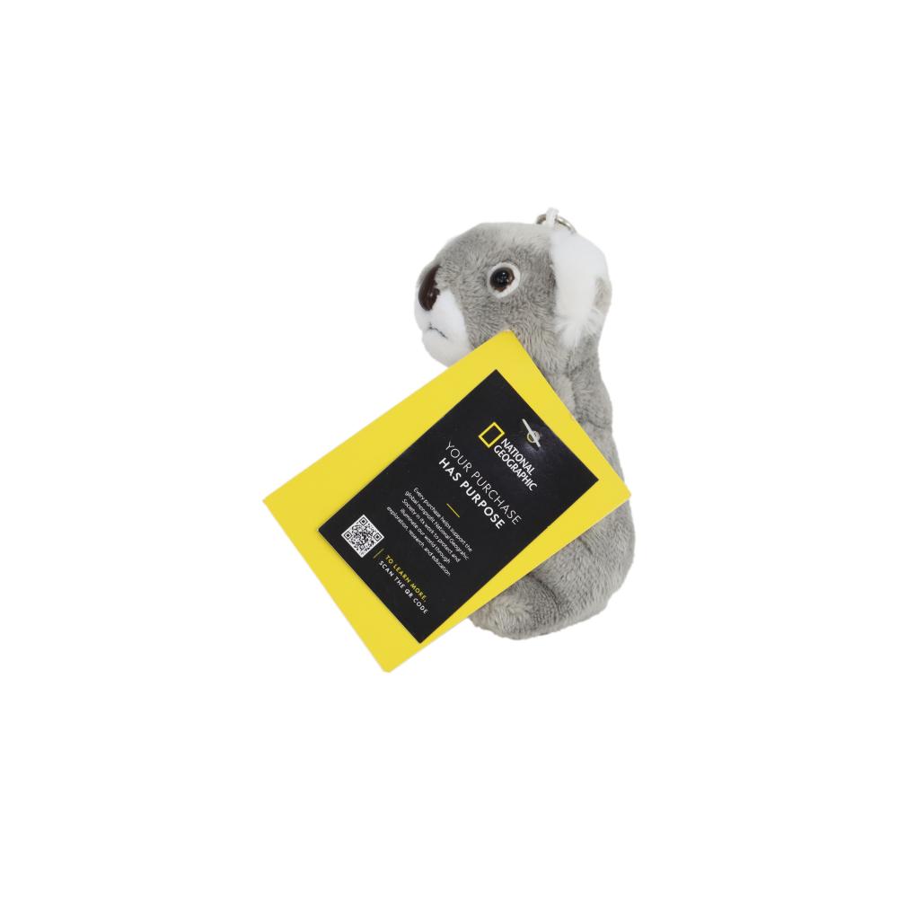 National Geographic - Premium Clip-On Koala Plush Keychain - 10.16 cm