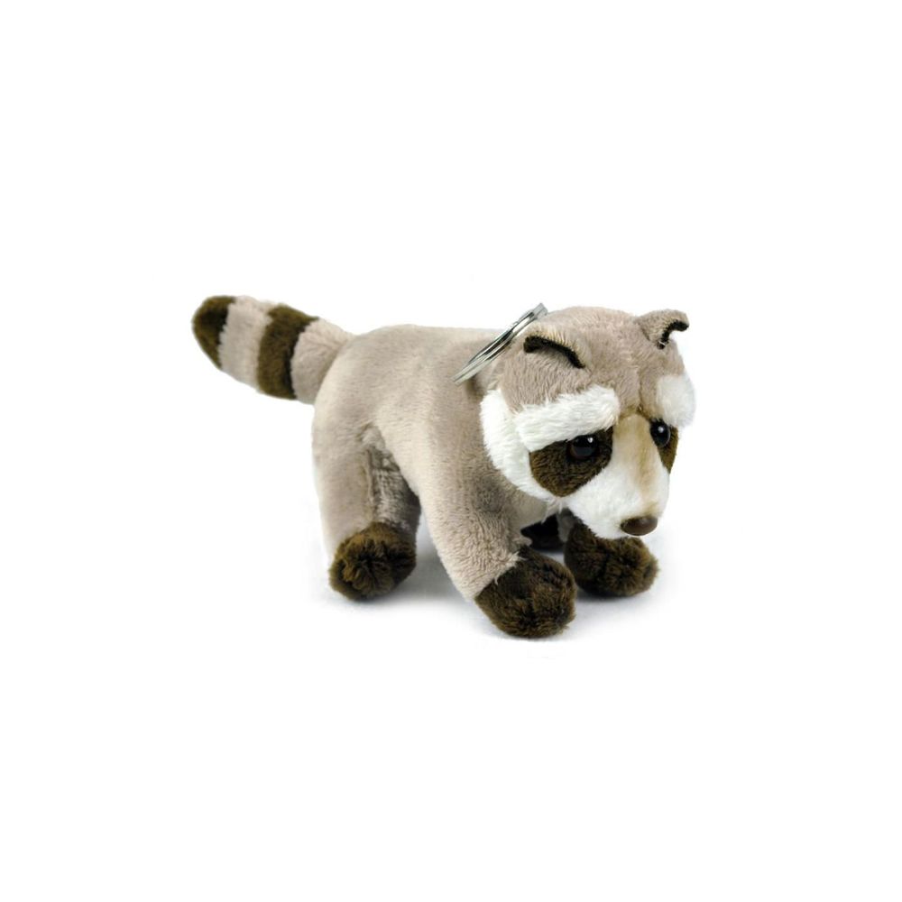 National Geographic - Premium Clip-On Raccoon Plush Keychain - 10.16 cm