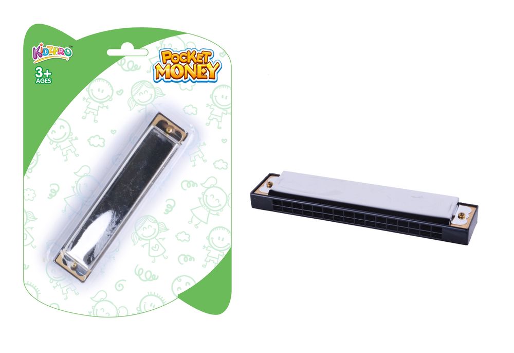 Kidzpro Pocket Money Harmonica - Black/Silver
