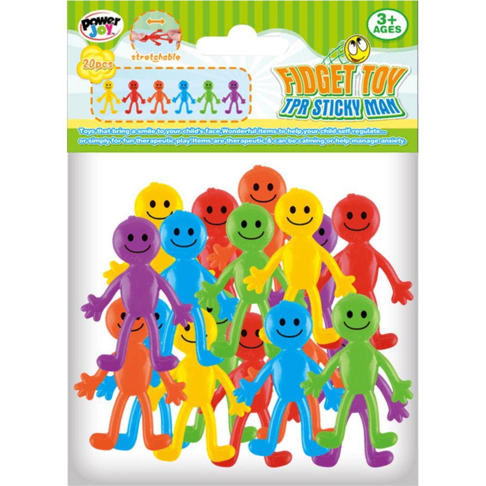 Power Joy - Sticky Man Fidget Toy - 20 Pc Set