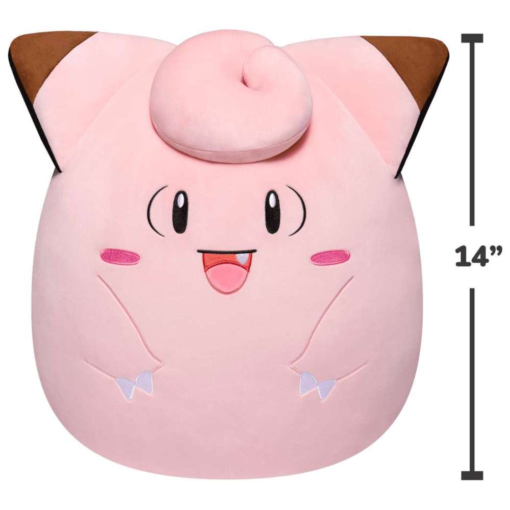 Pokemon - Squishmallow Clefairy Plush Toy - 14-Inch