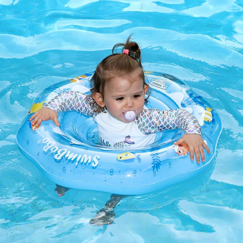 Swimbobo - Baby Swimming Float Inflatable Ring With Safe Seat - Blue