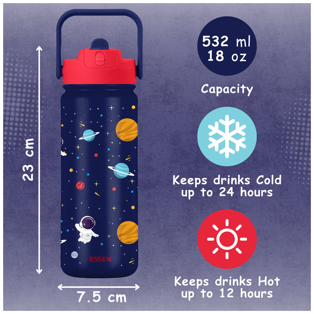Essen - Stainless Steel Water Bottle - Space - 532ml