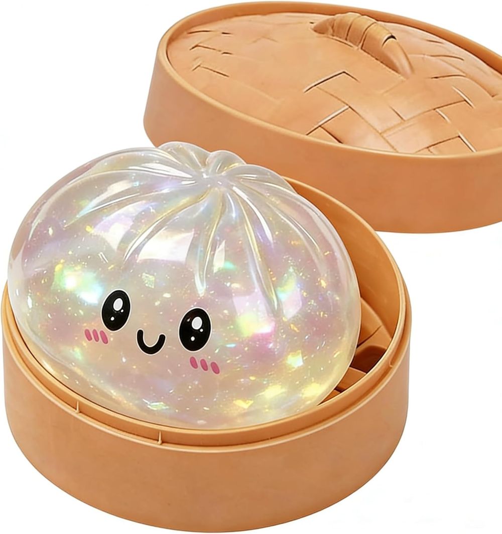 Essen - Squishy Dumpling Fidget Toy - Color May Vary - 1 Pc