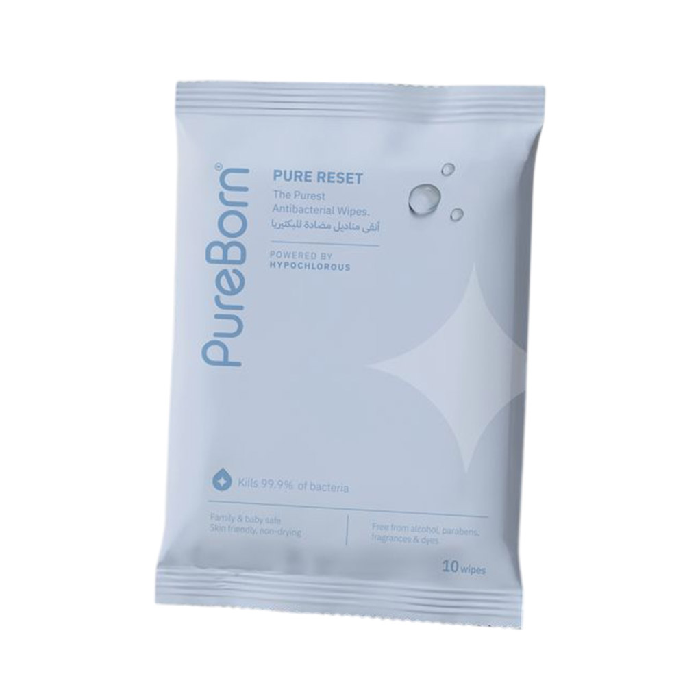 PureBorn - Hypochlorous Pure Reset Skin Purifying Wipes - 10 Pcs