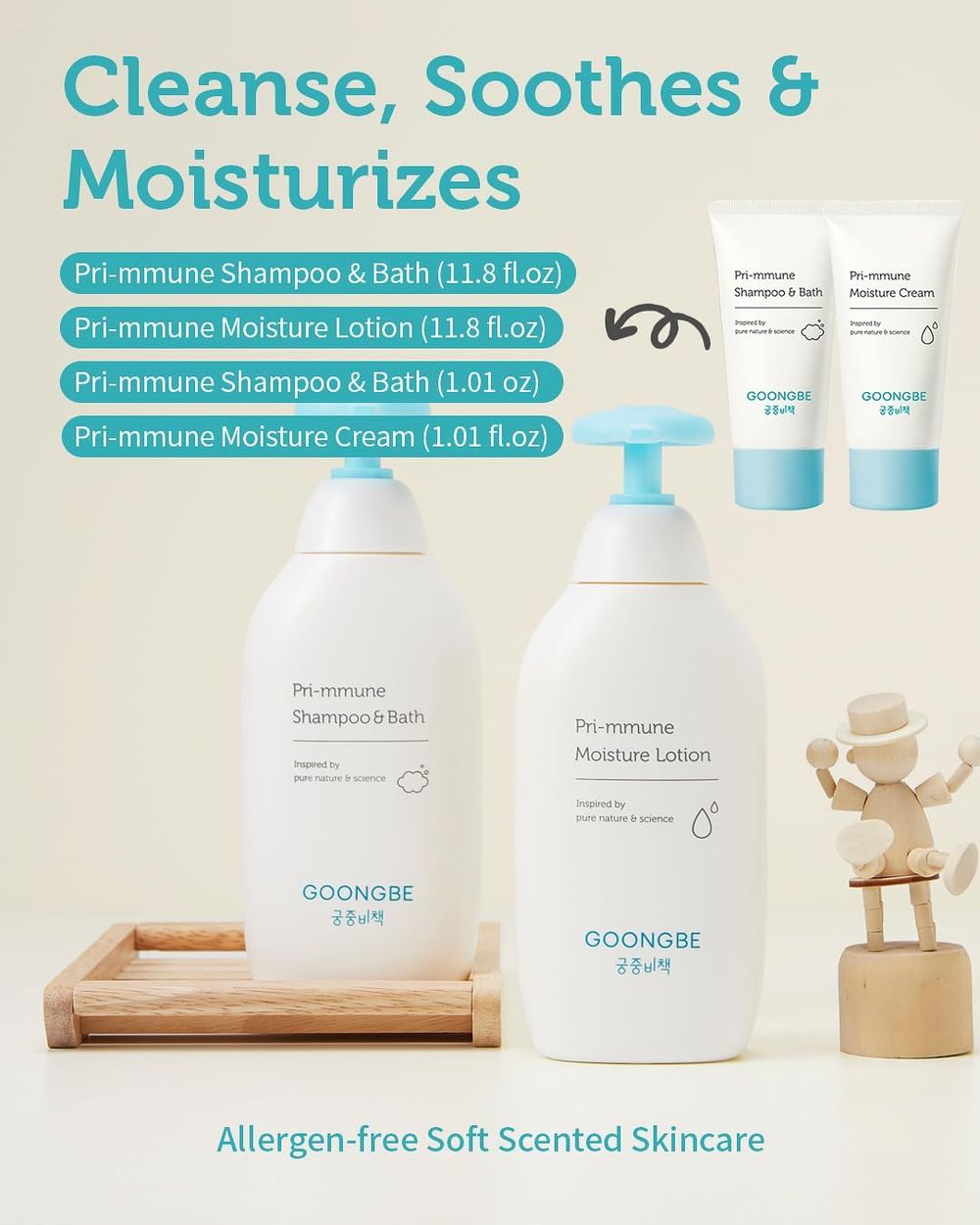 Goongbe - Shampoo Bath And Moisture Lotion Baby Gift Set - 4 Pcs
