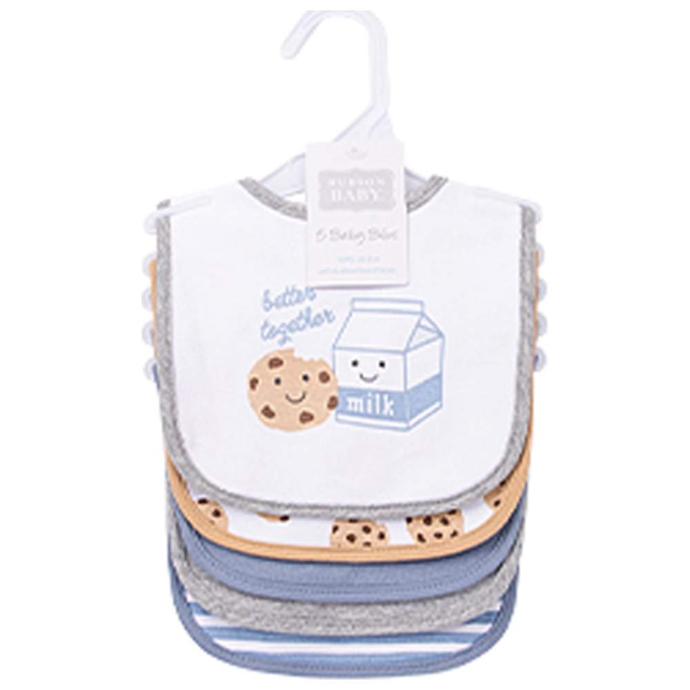 Hudson Childrenswear - Baby Bibs - Milk & Cookies - 5 Pcs