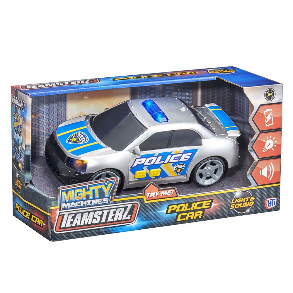 Teamsterz - Police Car With Light & Sound - Silver - Medium