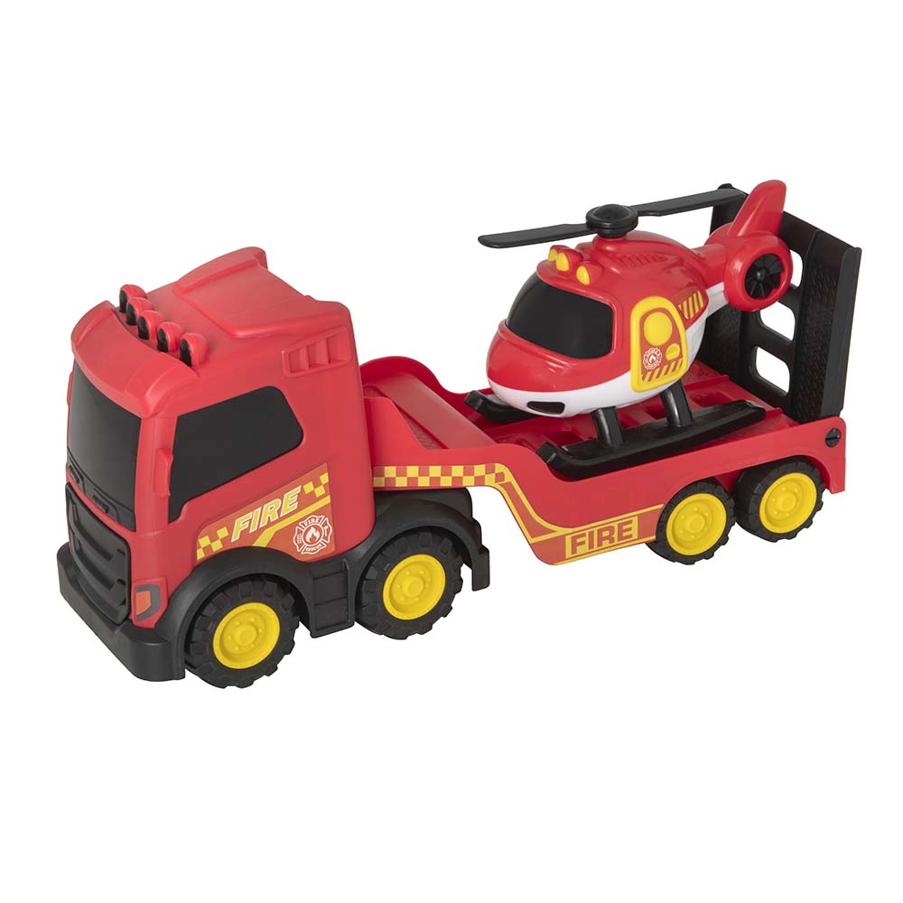 Teamsterz - Chunky Trucks Fire Mega Transporter With Helicopter