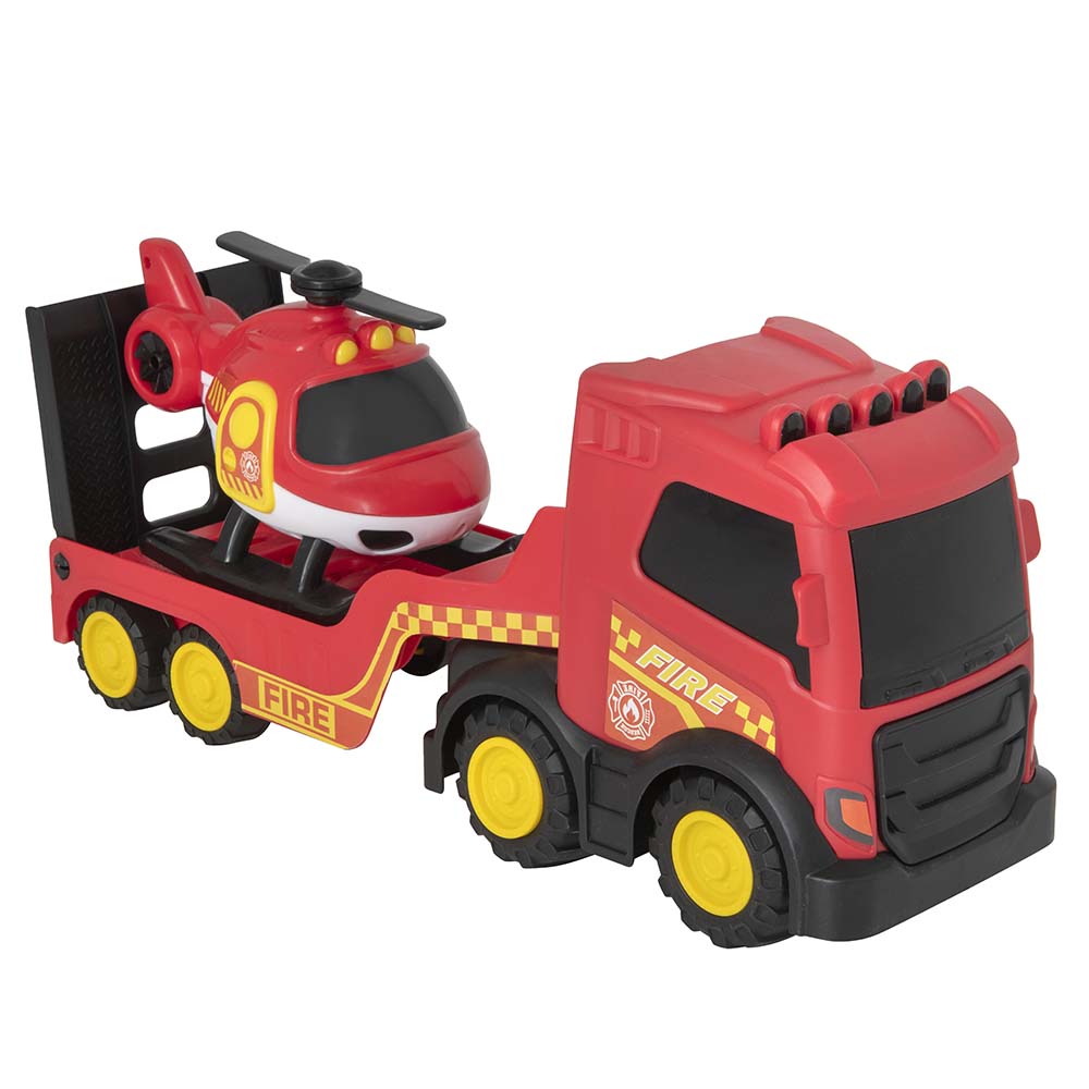 Teamsterz - Chunky Trucks Fire Mega Transporter With Helicopter