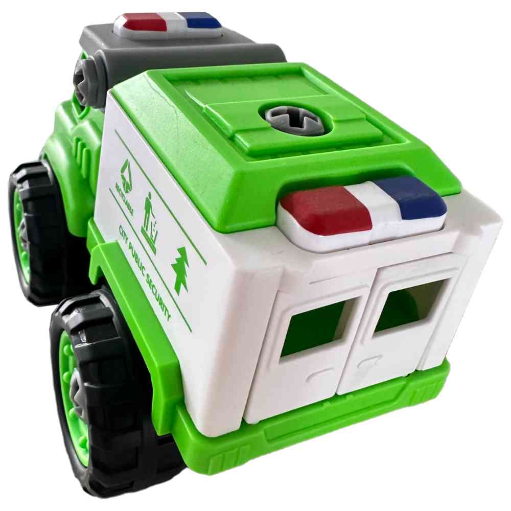 Limei International - Assembly Educational Mini Green Garbage Truck - 29 Pcs